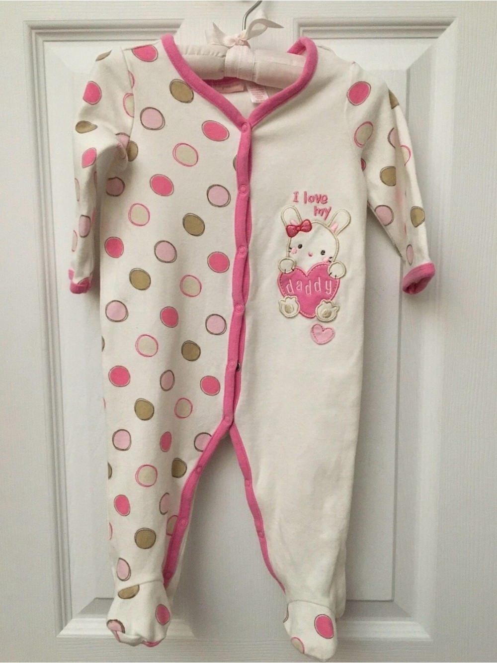First Impressions Baby Footed Bodysuit Size 3-6 Mo 12-27 Lbs “I Love My Daddy”